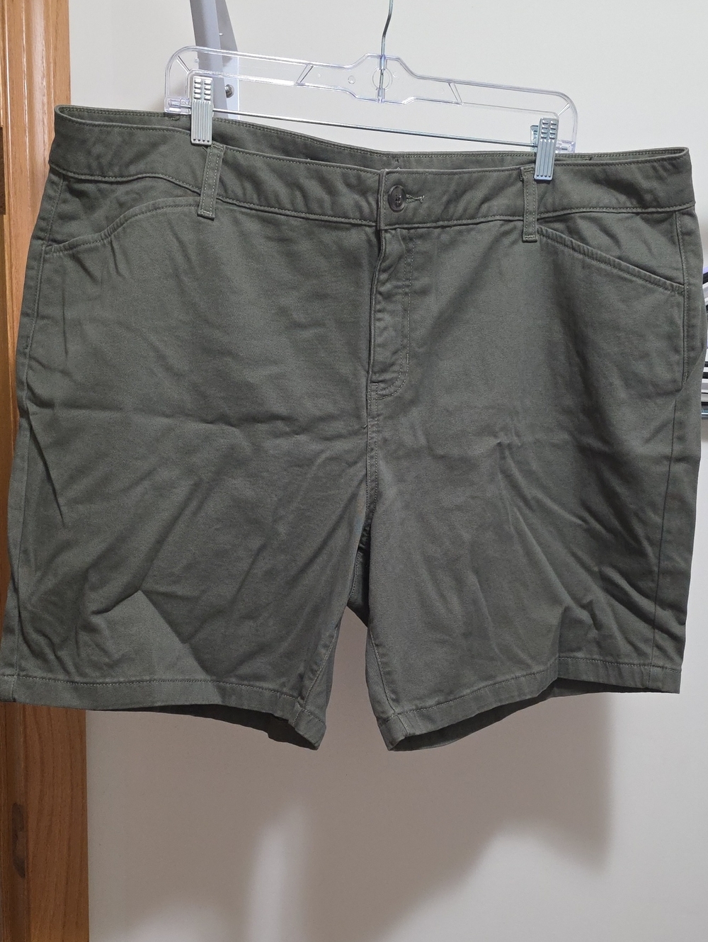 Womens Olive Green Casual Shorts